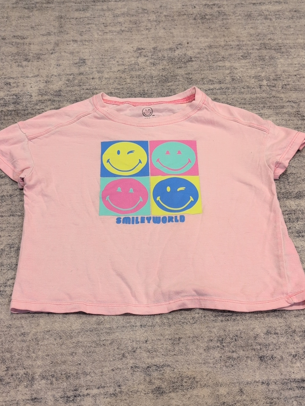 SmileyWorld Pink Graphic Short Sleeve Tee